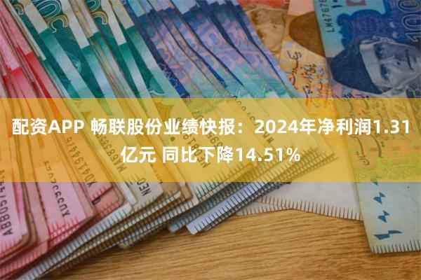 配资APP 畅联股份业绩快报：2024年净利润1.31亿元 同比下降14.51%