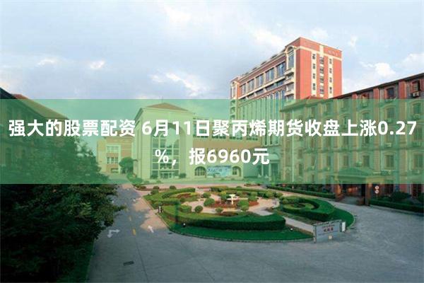 强大的股票配资 6月11日聚丙烯期货收盘上涨0.27%，报6960元